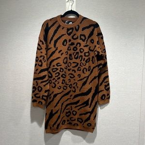 Leopard Sweater Dress (Anthropologie)